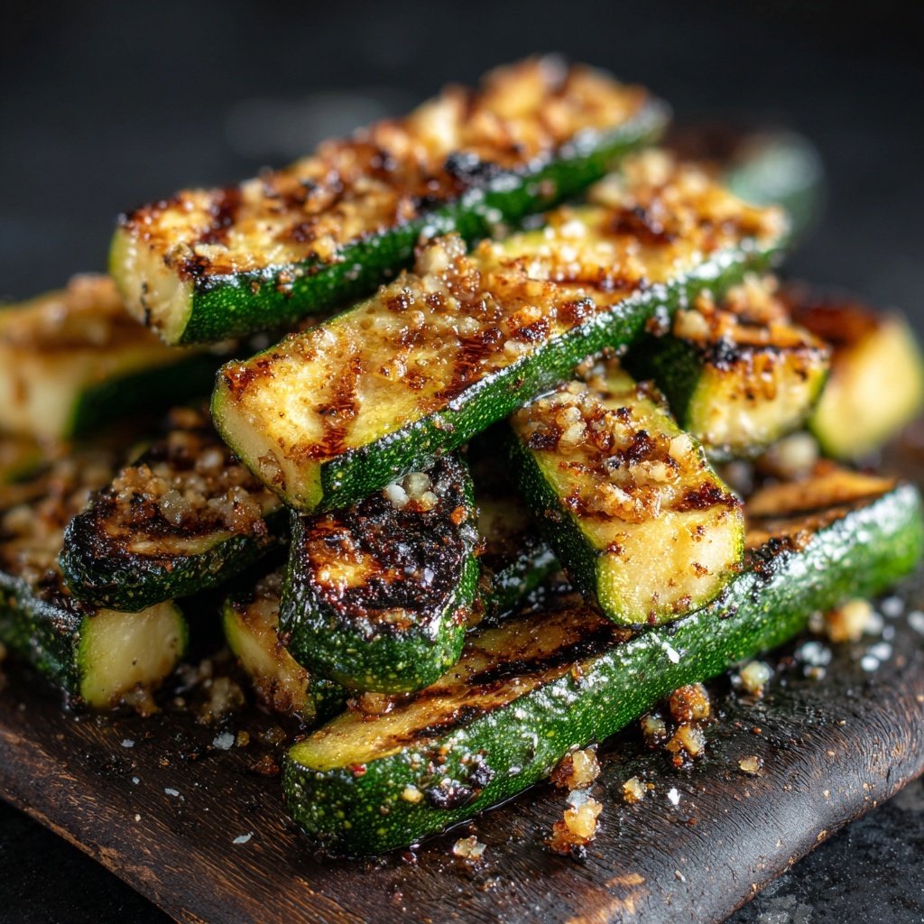 Knusprige Grill Zucchini Mit Knoblauch