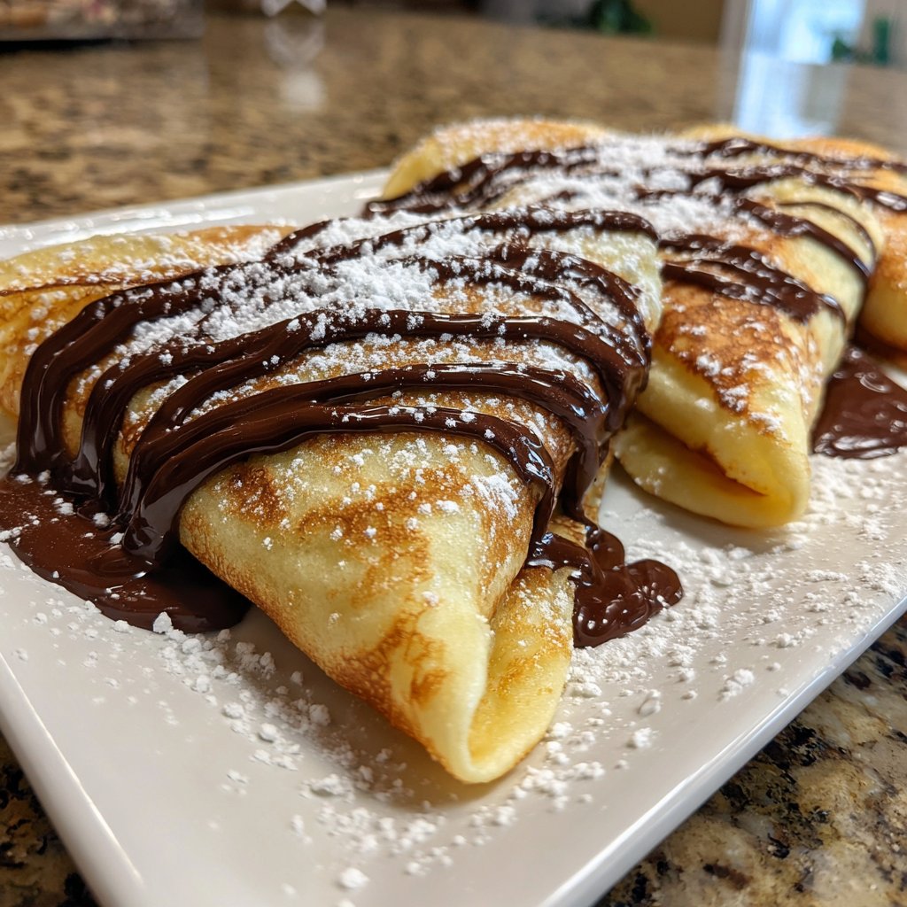 Pfannkuchen mit Schokolade