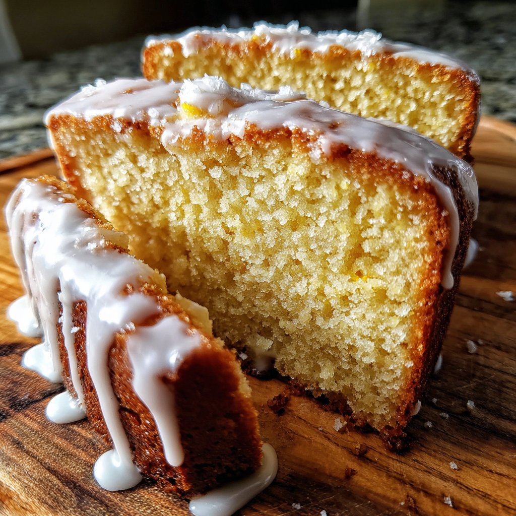 Zitronenkuchen mit Joghurtglasur