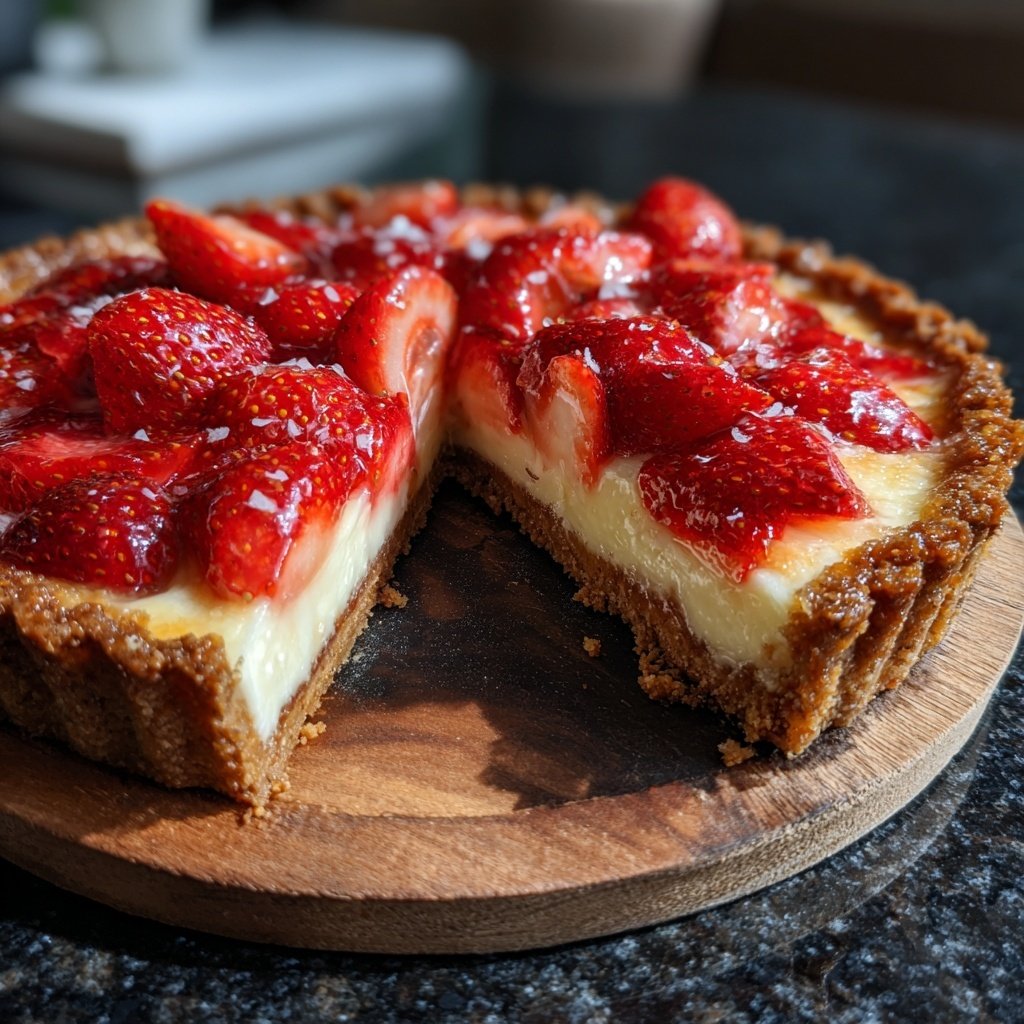 Erdbeer Pudding Tarte