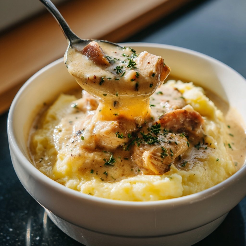 Hausmannskost Cremiges Hähnchen mit Kartoffelpüree