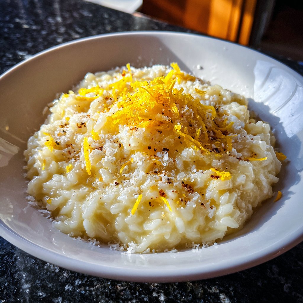 Risotto mit Zitrone und Parmesan